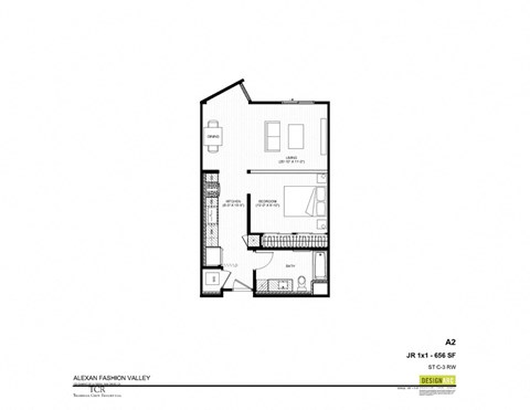 A6 1x1 floor plan